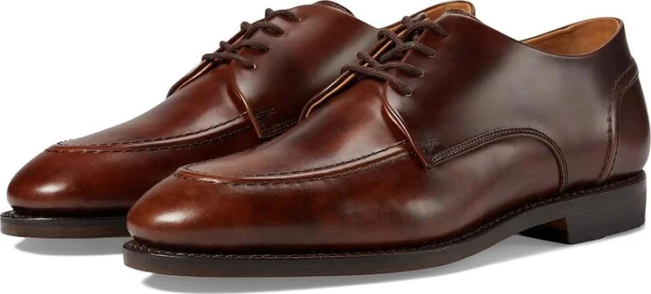 Allen Edmonds Raymond Apron-toe Derby Men's Lace Up Wing Tip Shoes Brown Museum Leather : 12 D (M), Lace/Leather
