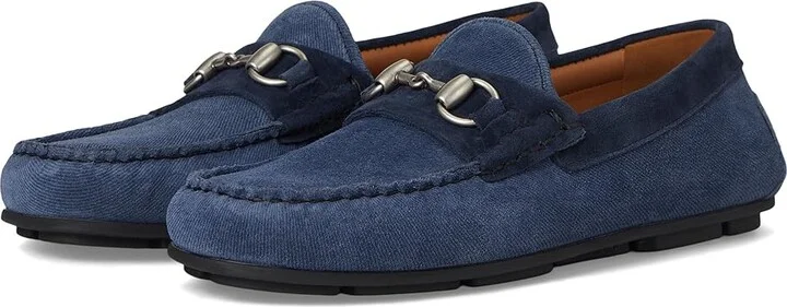 Allen Edmonds Sebastian Loafer/Moc Shoes Men's Shoes Navy Suede Mix : 7.5 D (M), Leather/Suede