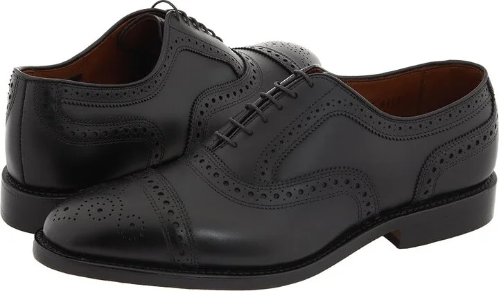 Allen Edmonds Strand Men's Lace Up Cap Toe Shoes Black Calf : 7 D (M), Leather