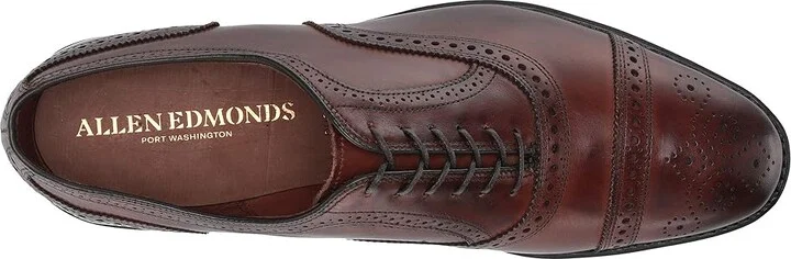 Allen Edmonds Strand Men's Lace Up Cap Toe Shoes Dark Chili : 8 D (M), Leather - Image 3