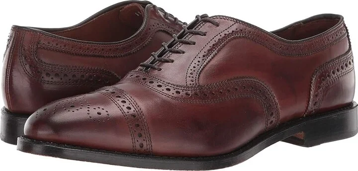 Allen Edmonds Strand Men's Lace Up Cap Toe Shoes Dark Chili : 8 D (M), Leather