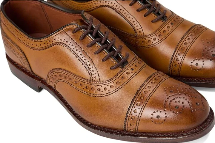 Allen Edmonds Strand Men's Lace Up Cap Toe Shoes Walnut Calf : 7 D (M), Leather - Image 8