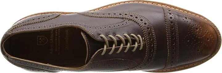 Allen Edmonds Strand mok Men's Lace Up Cap Toe Shoes Brown Leather : 7 D (M) - Image 3