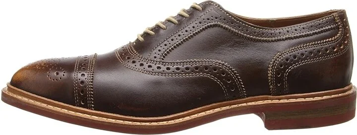 Allen Edmonds Strand mok Men's Lace Up Cap Toe Shoes Brown Leather : 7 D (M) - Image 7