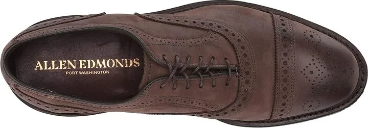 Allen Edmonds Strand mok Men's Lace Up Cap Toe Shoes Brown Nubuck : 7 E, Suede - Image 3