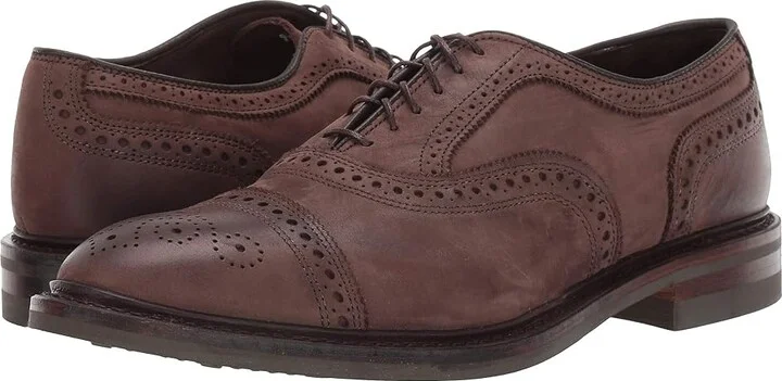 Allen Edmonds Strand mok Men's Lace Up Cap Toe Shoes Brown Nubuck : 7 E, Suede
