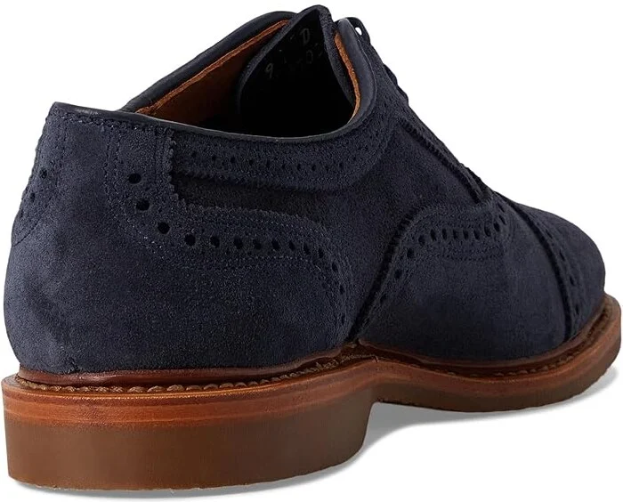 Allen Edmonds Strand Verse Oxford Shoes Men's Shoes Navy Suede : 11 D (M), Leather - Image 4