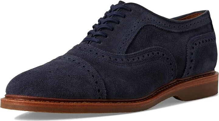 Allen Edmonds Strand Verse Oxford Shoes Men's Shoes Navy Suede : 11 D (M), Leather - Image 5