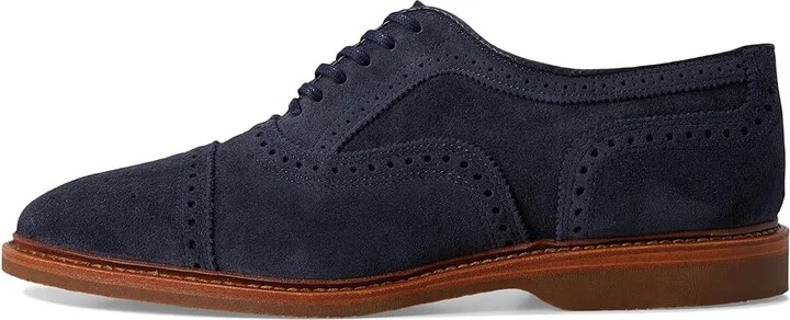 Allen Edmonds Strand Verse Oxford Shoes Men's Shoes Navy Suede : 11 D (M), Leather - Image 6