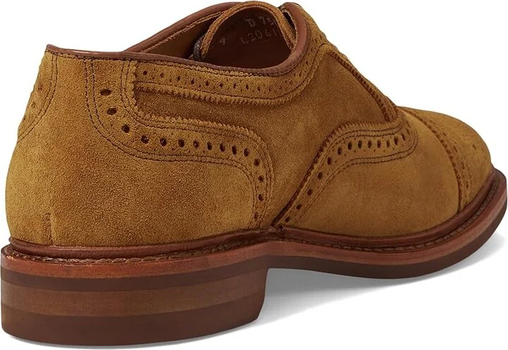 Allen Edmonds Strandmok Cap Toes Men's Lace Up Wing Tip Shoes Wheat Suede : 11.5 D (M), Leather - Image 4