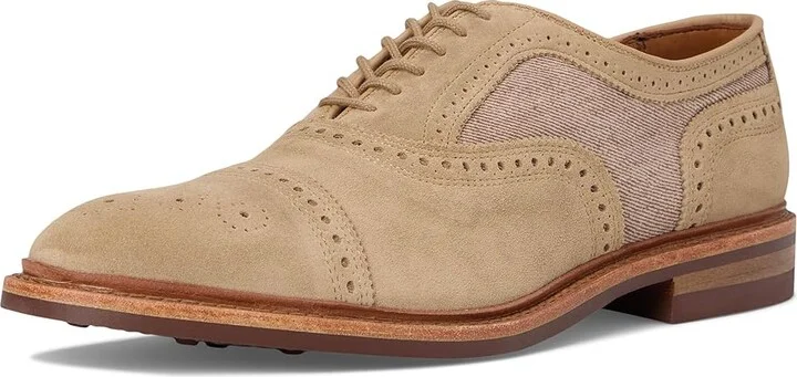 Allen Edmonds Strandmok Oxford Shoes Men's Shoes Bone Suede Mix 1 : 11.5 D (M), Leather - Image 5