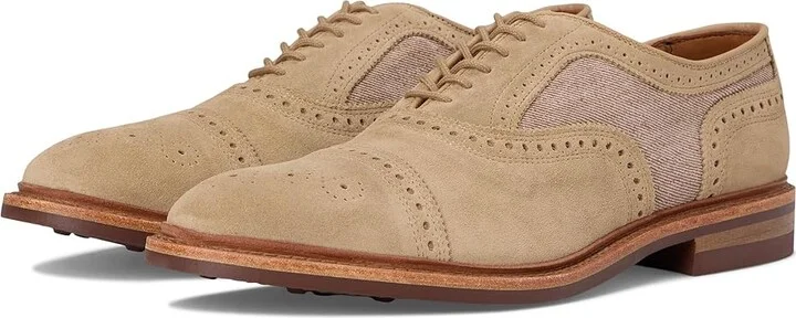 Allen Edmonds Strandmok Oxford Shoes Men's Shoes Bone Suede Mix 1 : 11.5 D (M), Leather