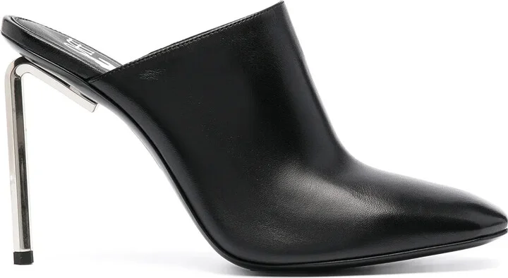 Allen square-toe sabot mules