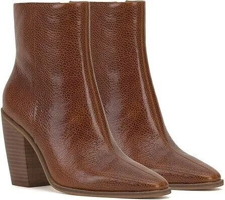 Allie Boot Womens US 7 Brown Leather Side Zip Ankle Booties ZPO2534