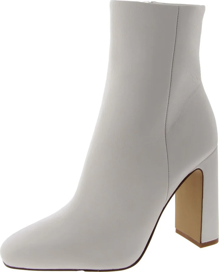 Allison Womens Pointed Toe Leather Mid-Calf Boots