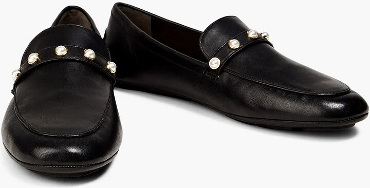 Allpearls embellished leather loafers - Image 2