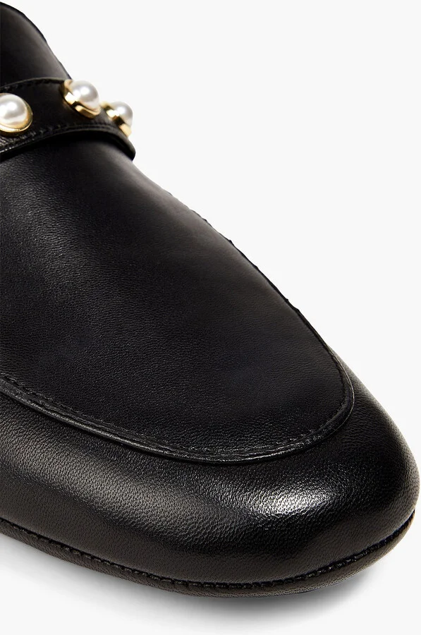 Allpearls embellished leather loafers - Image 4