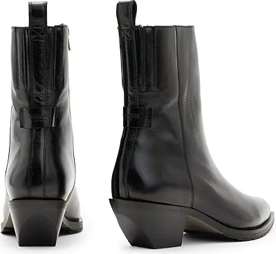 AllSaints Bazely Boots Women's Boots Black Shine : 7 M, Leather/Rubber - Image 3