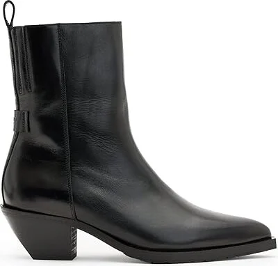 AllSaints Bazely Boots Women's Boots Black Shine : 7 M, Leather/Rubber - Image 5