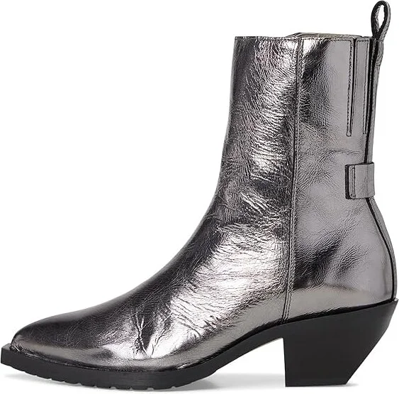 AllSaints Bazely Metallic Boot Women's Boots Gunmetal Grey : 10 M, Leather - Image 6