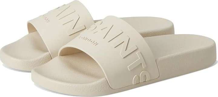 AllSaints Biggy Slider Women's Wedge Shoes Chalk White : 9 M, Rubber