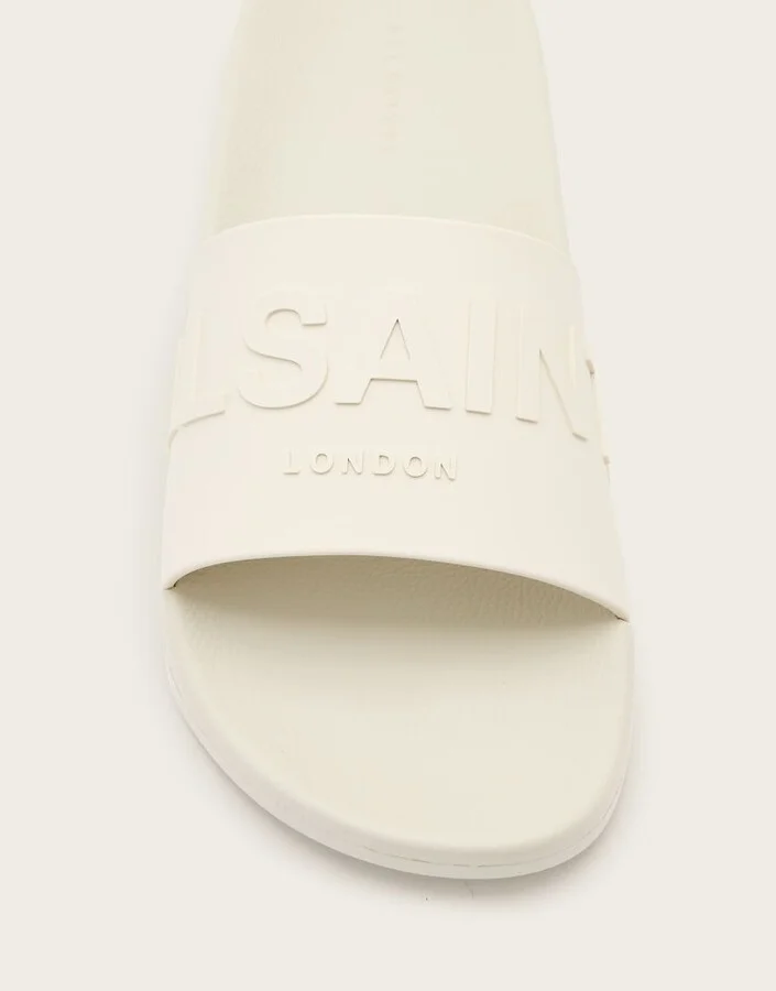 AllSaints Biggy tonal logo rubber slides in off - Image 3