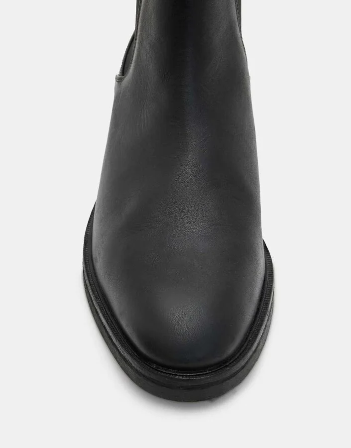 AllSaints creed leather boots in black - Image 4