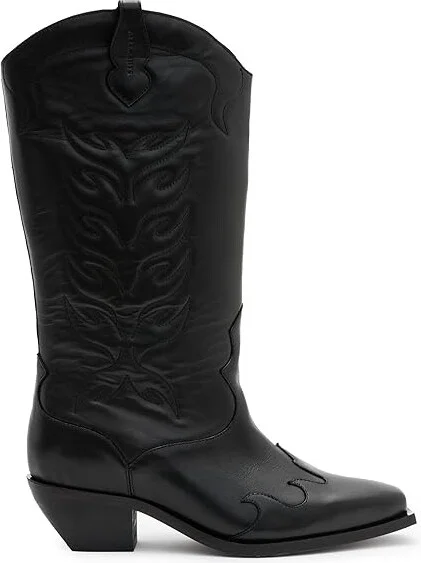 AllSaints Dolly Boot Women's Boots Black : 9 M, Leather - Image 4