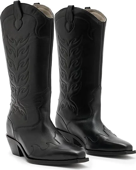 AllSaints Dolly Boot Women's Boots Black : 9 M, Leather