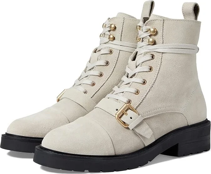 AllSaints Donita Suede Boot Women's Boots Stone White : 6 M, Leather