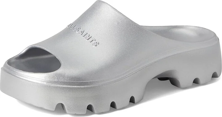 AllSaints Eclipse Slider Women's Wedge Shoes Silver : 6 M, Synthetic - Image 5