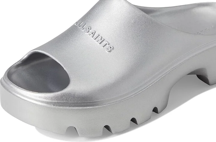 AllSaints Eclipse Slider Women's Wedge Shoes Silver : 6 M, Synthetic - Image 7