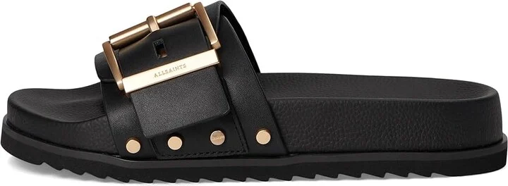 AllSaints Ellie Stud Slider Women's Sandals Black 1 : 8 M, Leather - Image 6