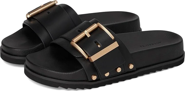 AllSaints Ellie Stud Slider Women's Sandals Black 1 : 8 M, Leather