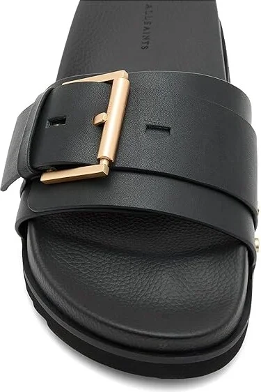 AllSaints Ellie Stud Slider Women's Sandals Black : 5 M, Leather - Image 2