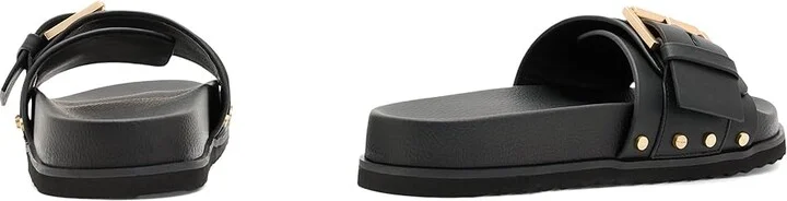 AllSaints Ellie Stud Slider Women's Sandals Black : 5 M, Leather - Image 3