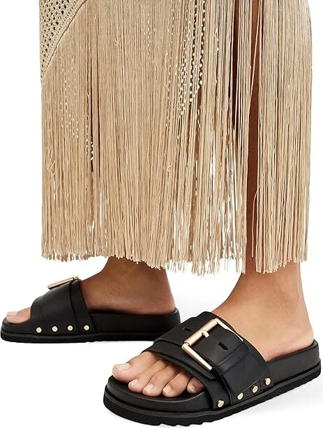 AllSaints Ellie Stud Slider Women's Sandals Black : 5 M, Leather - Image 4