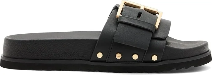 AllSaints Ellie Stud Slider Women's Sandals Black : 5 M, Leather - Image 5
