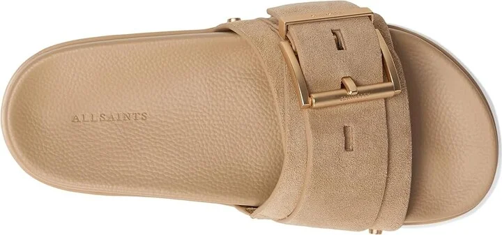 AllSaints Ellie Stud Slider Women's Sandals Sand Brown : 7 M, Leather - Image 2
