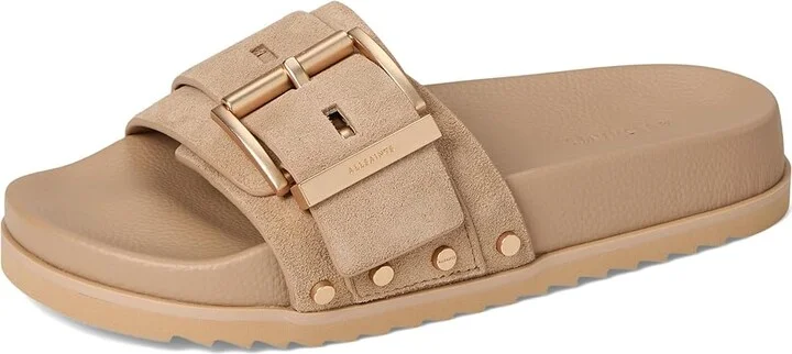 AllSaints Ellie Stud Slider Women's Sandals Sand Brown : 7 M, Leather - Image 5