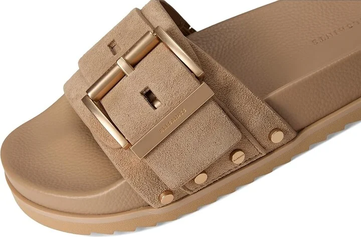 AllSaints Ellie Stud Slider Women's Sandals Sand Brown : 7 M, Leather - Image 7