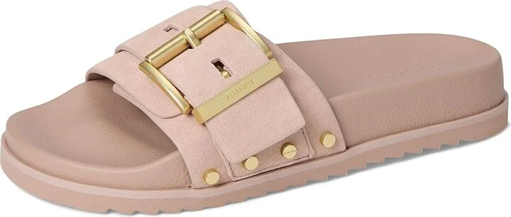 AllSaints Ellie Stud Slider Women's Sandals Sand Brown : 7 M, Leather - Image 11