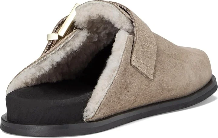 AllSaints Eris Suede Mule Women's Flat Shoes Taupe Grey : 6 M - Image 4