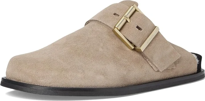 AllSaints Eris Suede Mule Women's Flat Shoes Taupe Grey : 6 M - Image 5