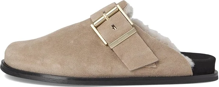 AllSaints Eris Suede Mule Women's Flat Shoes Taupe Grey : 6 M - Image 6