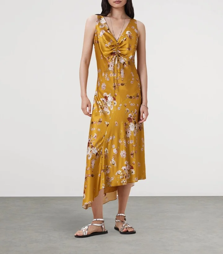 AllSaints Floral Alexi Midi Dress - Image 4