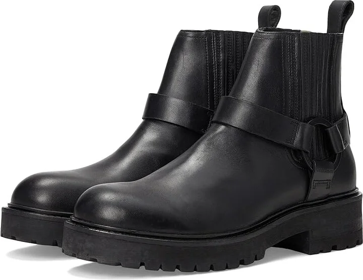AllSaints Hank Biker Boots Men's Boots Black : 7 M, Leather/Rubber
