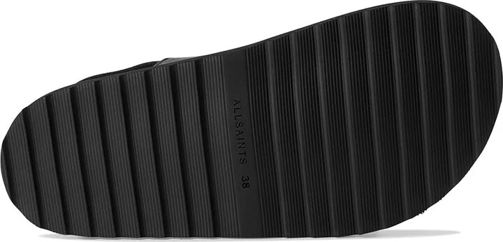AllSaints Isla Sandal Women's Wedge Shoes Black : 9 M, Leather/Suede - Image 3