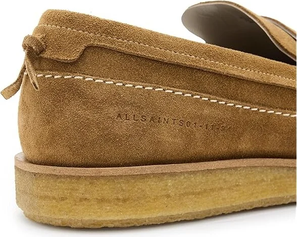 AllSaints Jago Loafer Men's Shoes Tan : 9 M, Leather - Image 3