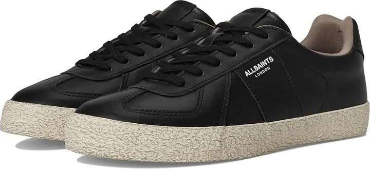 AllSaints Jaimee Leather Low Top Men's Lace-up Boots Black/White : 12 M